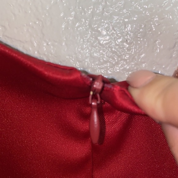 CDC Red Floral Midi Tank Sweetheart Neck Dress - Picture 7 of 9